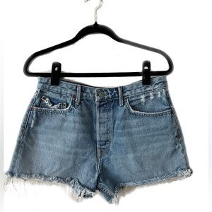GRLFRND - Helena High Rise Denim Shorts - Medium Wash - Size 29